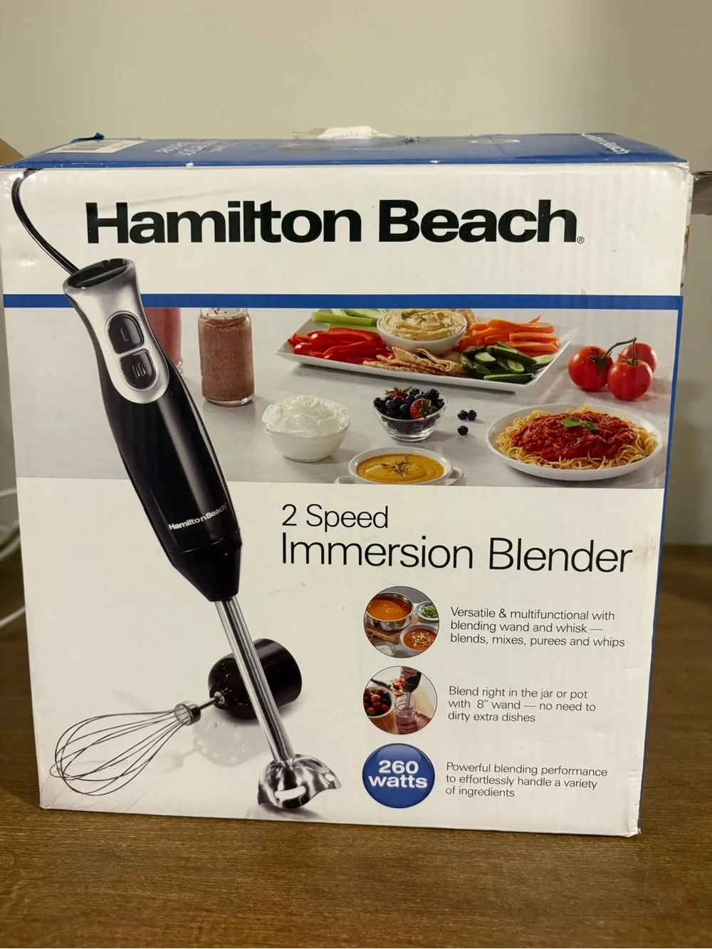 Hamilton Beach Black and Silver 2-Speed Immersion Blender with Whisk